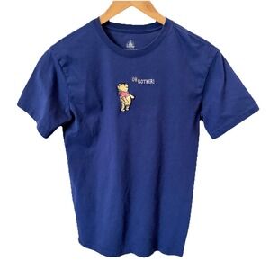 Disney Parks Winnie the Pooh "Oh Bother!" Navy Blue T-Shirt Adult Size XS